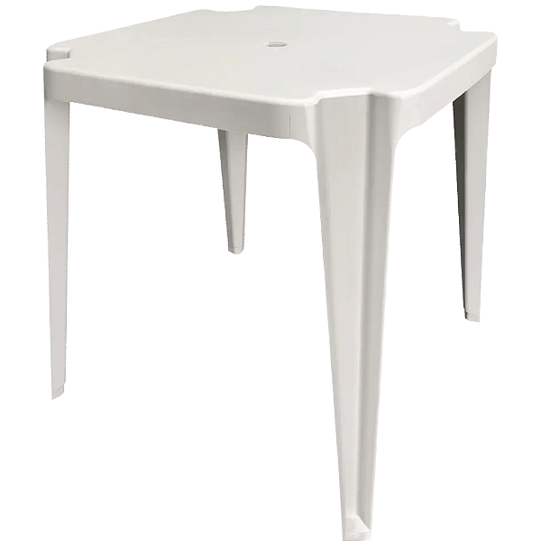 Mesa de Plástico Empilhável Arcos Branca