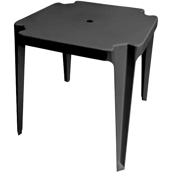 Mesa de Plástico Empilhável Arcos Preta