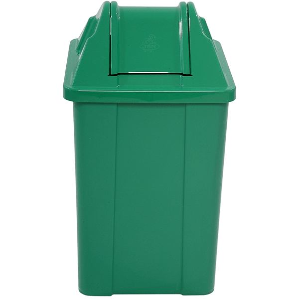 Lixeira Quadrada com Tampa Basculante 100 Litros Verde