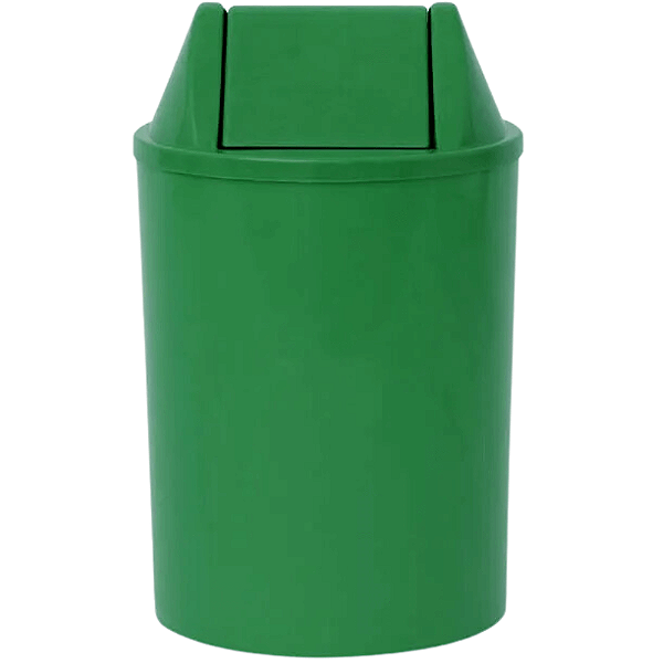 Lixeira Redonda com Tampa Basculante 12 Litros Verde