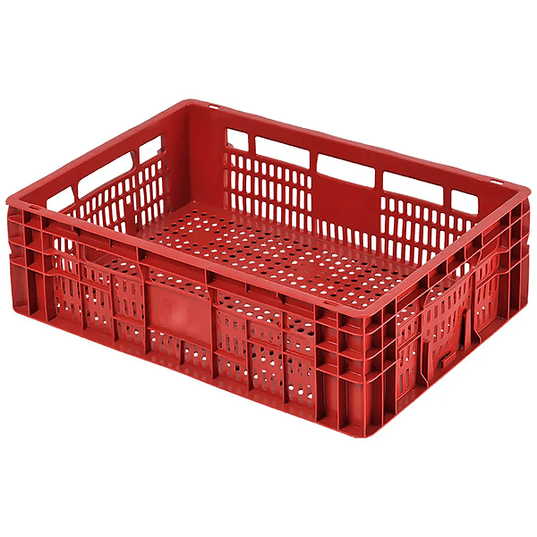 Caixa Plástica Agrícola Vazada 33 litros Vermelha