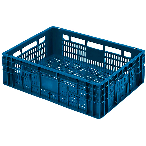 Caixa Plástica Agrícola Vazada 33 litros Azul