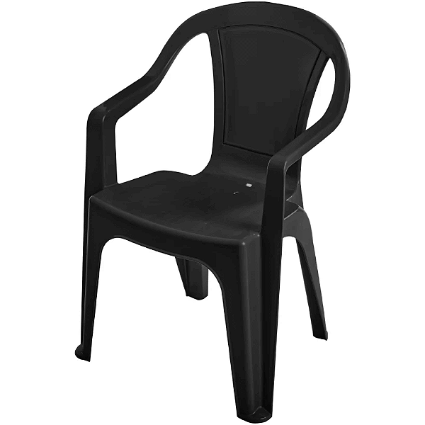 Poltrona Plástica Pégasus Preta