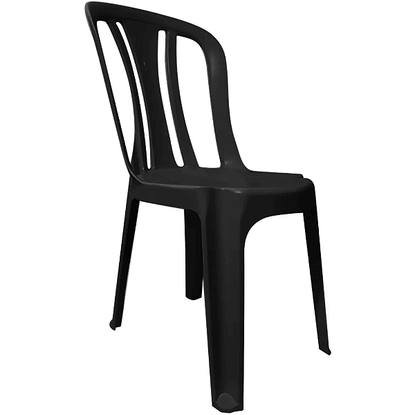 Cadeira Plástica Bistrô Arcos Preta