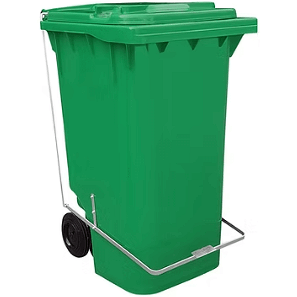 Contentor de Lixo com Rodas e Pedal 240 Litros Verde