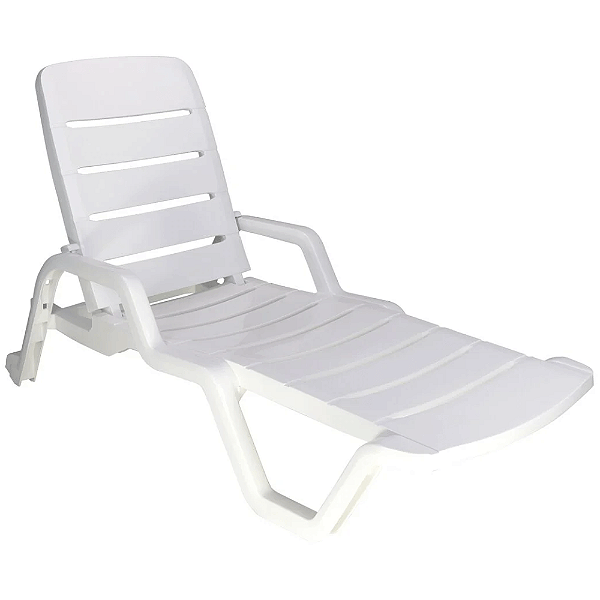 Espreguiçadeira Plástica Leblon Branca