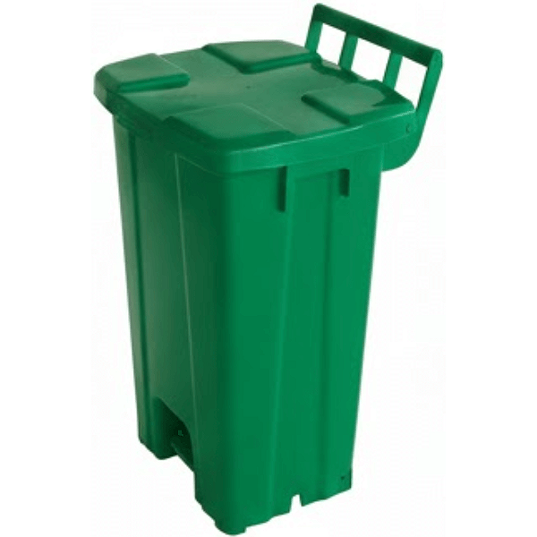 Lixeira Plástica Quadrada com Pedal 100 Litros Verde