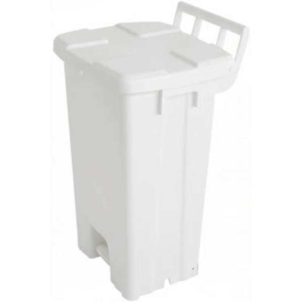 Lixeira Plástica Quadrada com Pedal 100 Litros Branca