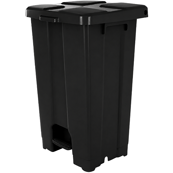 Lixeira Quadrada com Pedal 60 Litros Preta