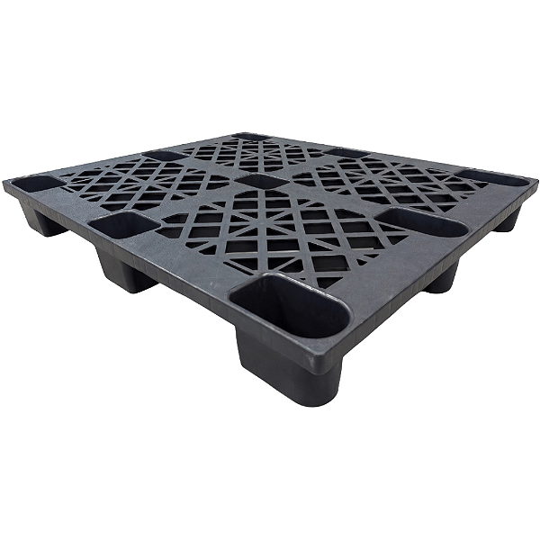 Pallet Plástico Vazado 100x120 cm Preto