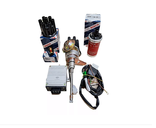 Kit Ignição Jeep 6cc Com Tampa, Rotor Bobina Bosch Original
