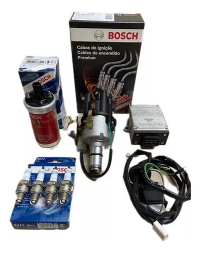 Kit Ignição Eletronica Fusca Bobina + Velas + Cabos Bosch