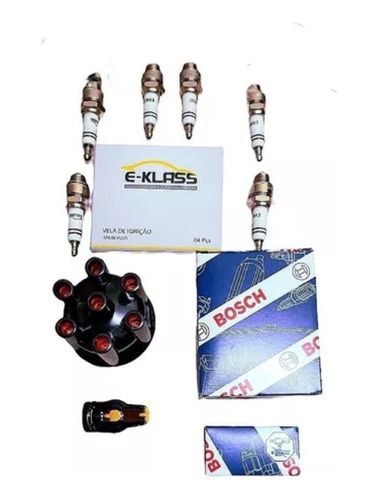 Kit Jeep 6cc Tampa Distribuidor Bosch + Rotor + Jg De Velas