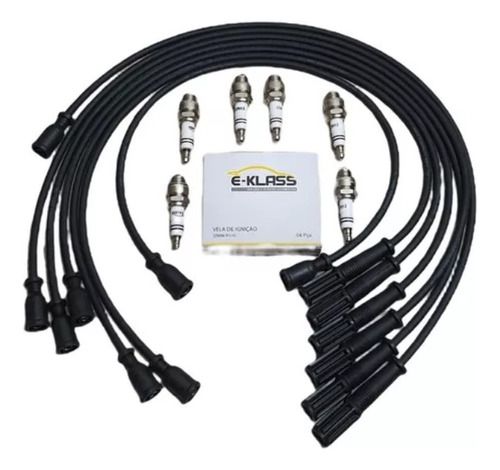 Kit Cabos De Vela Ford 6cc + Jogo De Velas Jeep Maverick