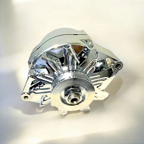 Alternador Opala 4cc 6cc C10 105a Cromado Extra Forte