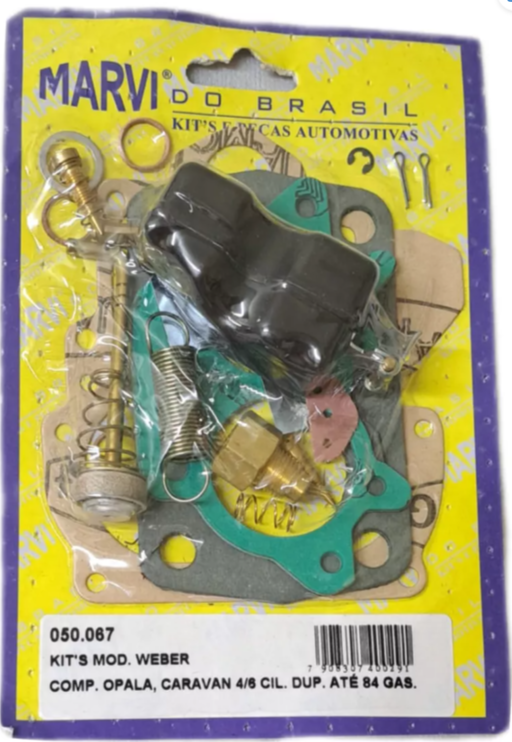 Kit Carburador Opala, Caravan Weber 4/6 Cil. Dup Até 84 Gas.