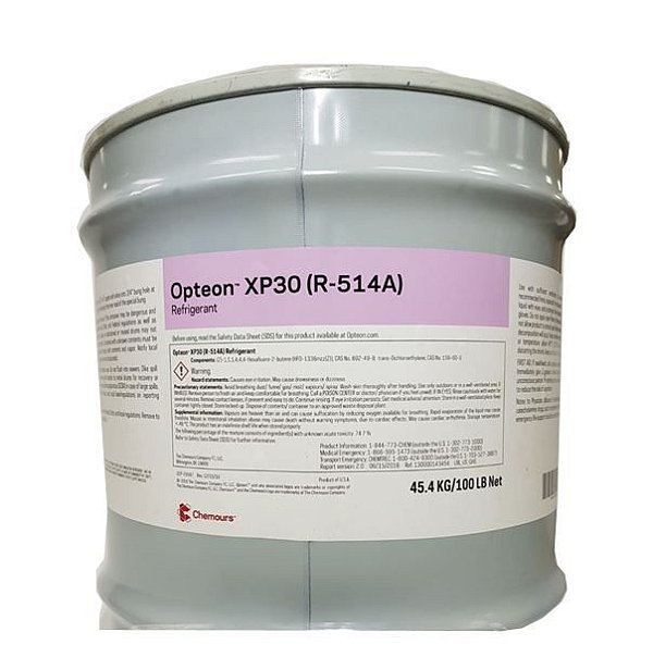 Fluido Refrigerante Chemours Opteon XP30 R514A 45.40 Kg