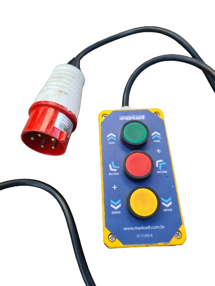 Botoeira Plástica Completa 3 botões com cabo e Plug - Marksell