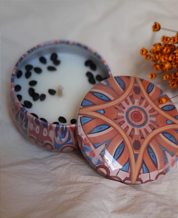 Vela Aromática 100g – Mandala de fragrâncias e equilíbrio