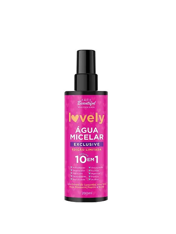 Água Micelar Lovely Face Beautiful 200ml 10 Em 1