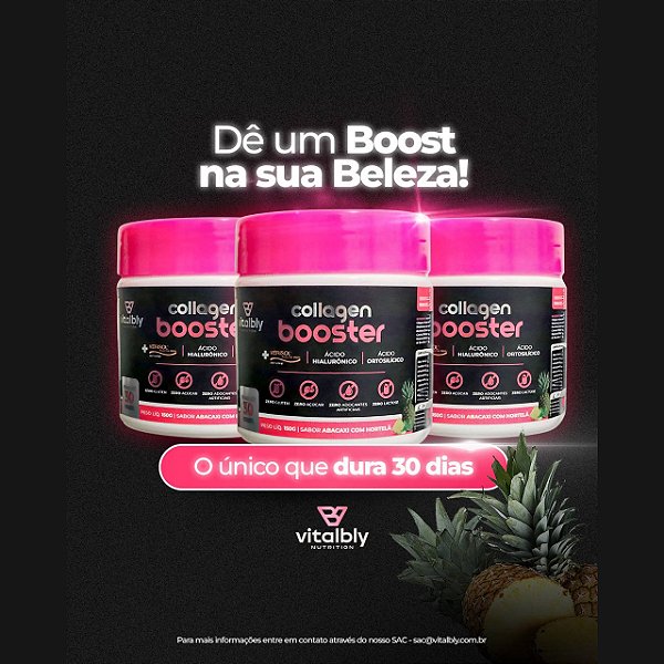 Combo Collagen Booster Vitalbly 3 Abacaxi