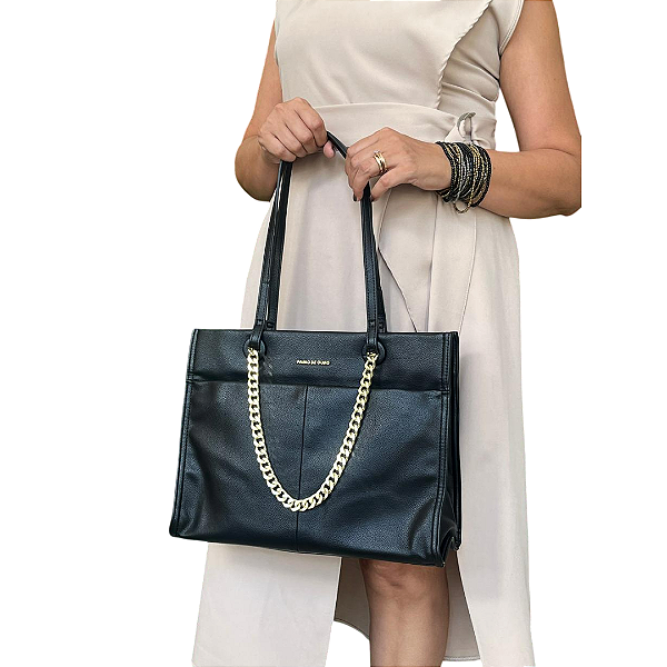 Bolsa Preta Texturizada