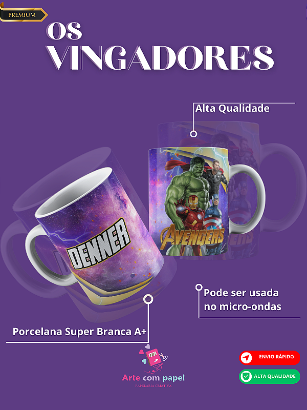 Caneca Porcelana Alta Qualidade | Personagens