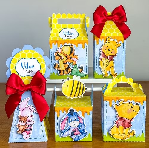 KIT FESTA PERSONALIZADA -TEMA URSINHO POOH- FAZEMOS QUALQUER TEMA