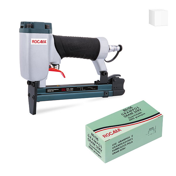 Grampeador Rocama 80w + Grampo 80/06 (c/ 6000 Grampos)