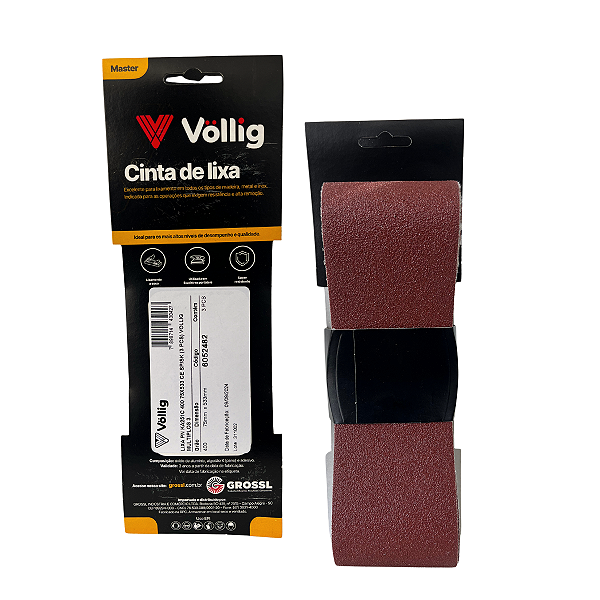 Cinta de Lixa 400 75x533 p/ Madeira Metal Inox - kit c/ 3 pçs