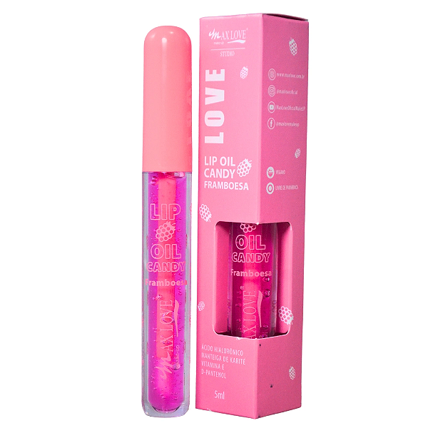 Lip Oil Vegano Candy Framboesa Max Love