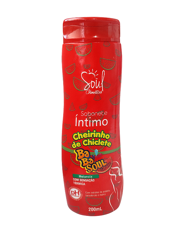 Sabonete Íntimo Cheirinho de Chiclete Babasoul Soul Cosméticos Melancia