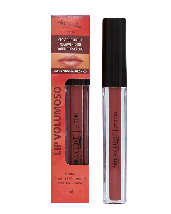 Gloss Lip Volumoso Vegano Cor 18 Max Love