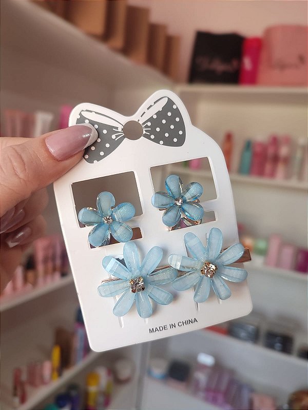 Kit presilha de Flor Azul