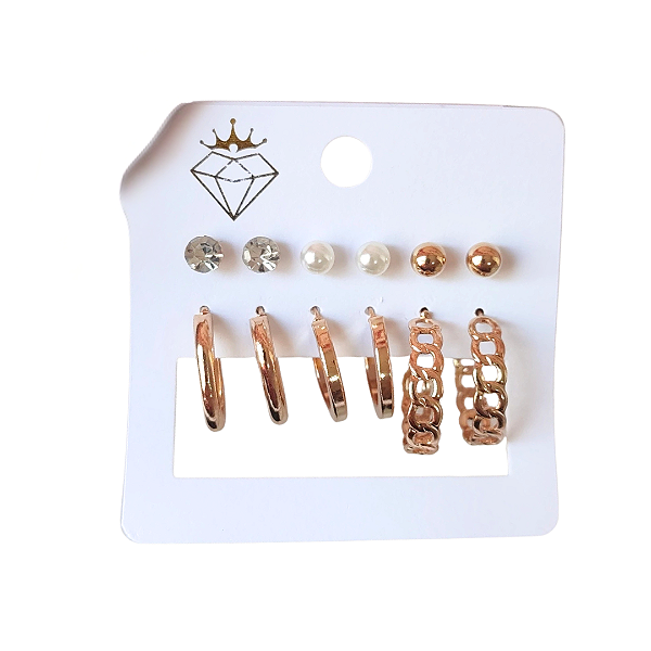 Kit de 6 brincos - Modelo B