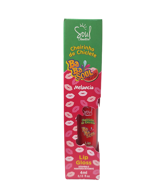 Lip Gloss Cheirinho de Chiclete Soul Cosméticos - Melancia