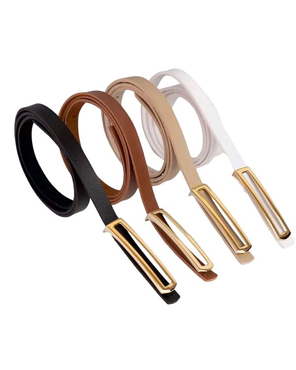 Cinto Feminino Fino Couro Sintético