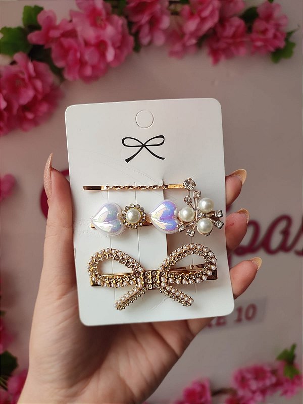 Kit de presilha de cabelo