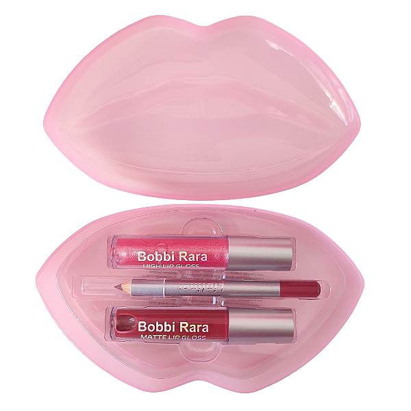 Kit Love Gloss + Batom + Lápis Labial Bobbi Rara 02