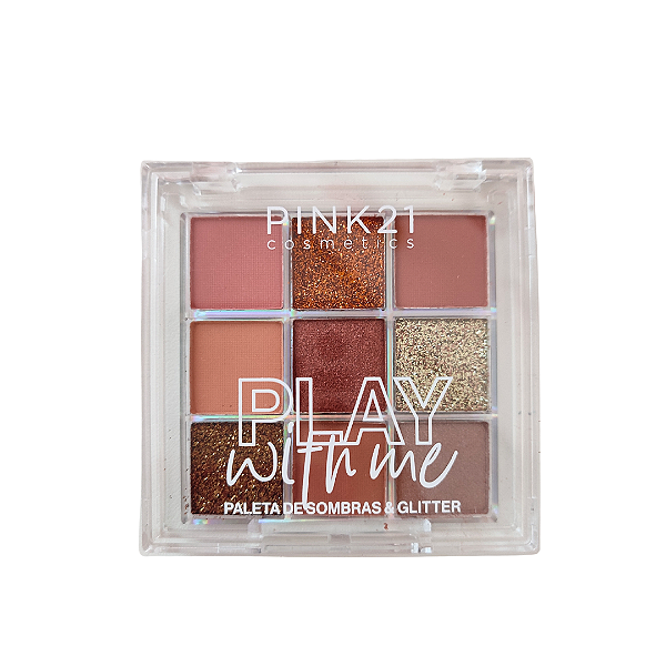 Paleta de Sombras & Glitter Play WithMe da Pink 21 - Cor 01