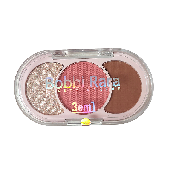 Paleta 3 em 1 Blush, Contorno e Iluminador Bobbi Rara - Modelo 02
