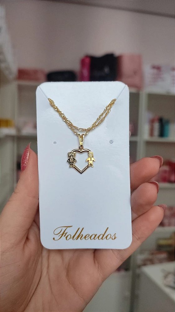 Colar Filho Casal 1 Menina 1 Menino