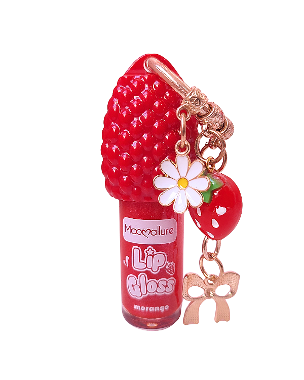 Lip Gloss Morango Chaveiro