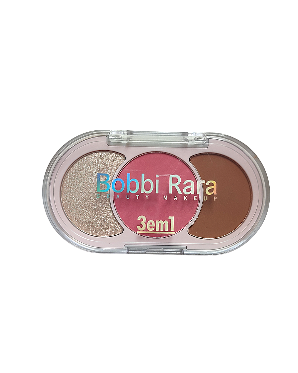 Paleta 3 em 1 Blush, Contorno e Iluminador Bobbi Rara - Modelo 02