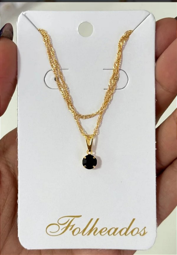 Colar Ponto de luz preto
