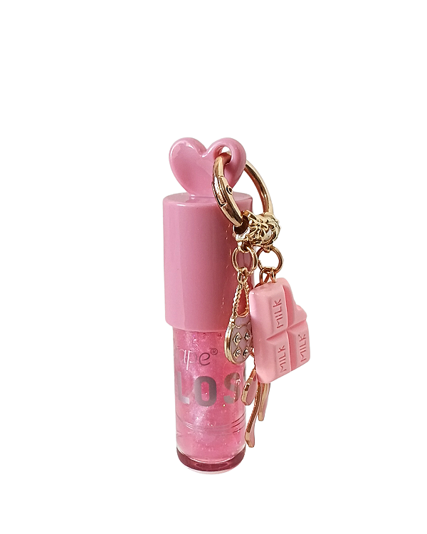Lip Gloss Rosa Chaveiro