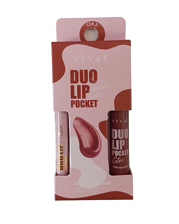 Duo Lip Gloss + Lápis Labial - Cor 03
