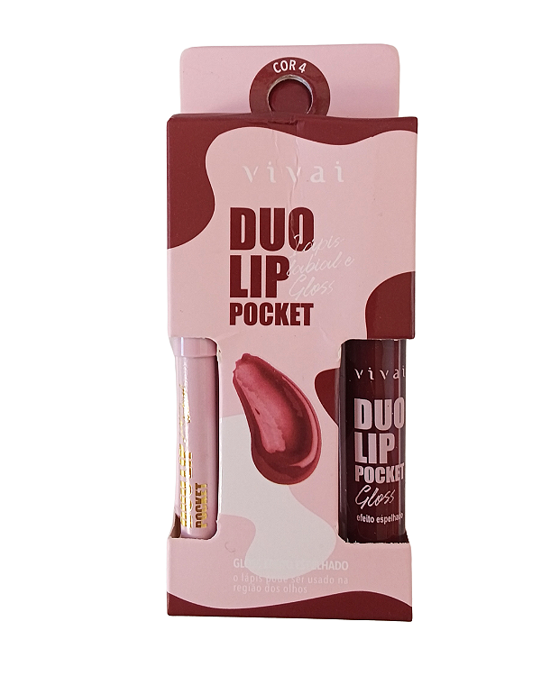 Duo Lip Gloss + Lápis Labial - Cor 04