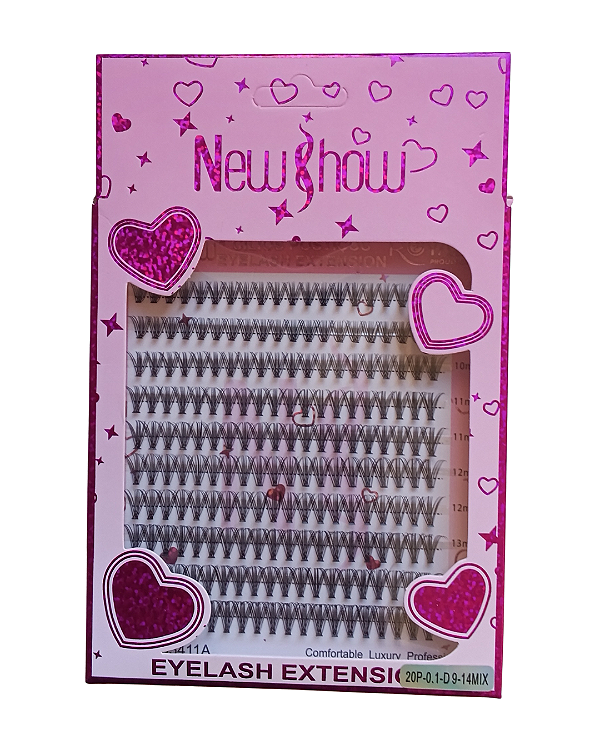 Cilios tufinhos 20P - Mix 9mm - 14mm