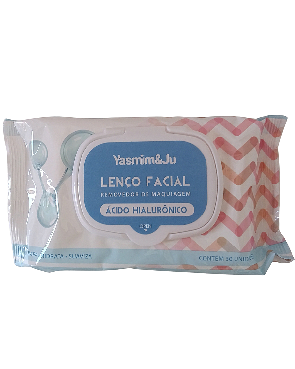 Lenço Facial Removedor de Maquiagem Ácido Hialuronico